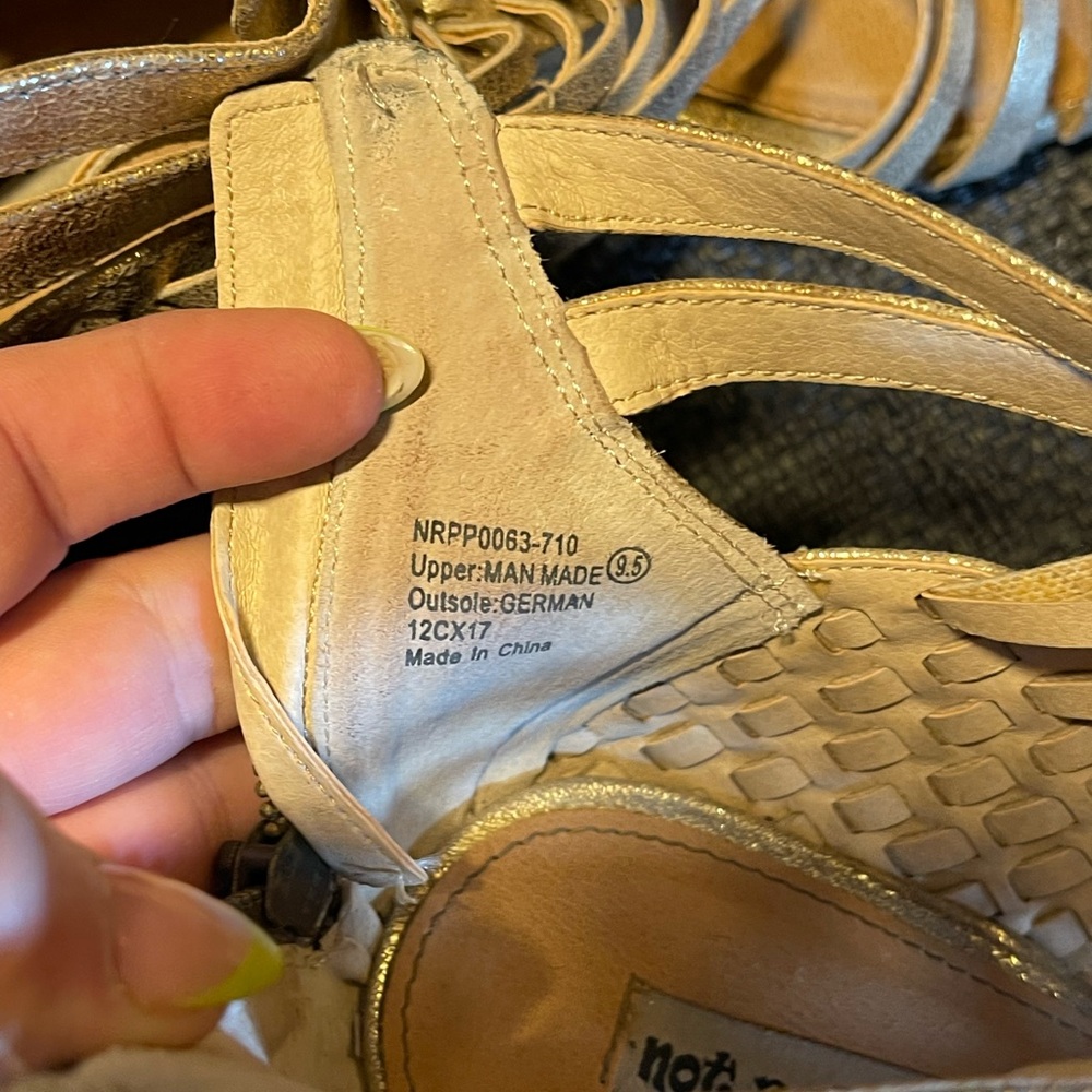 Gold Open Toe Booties - image 5